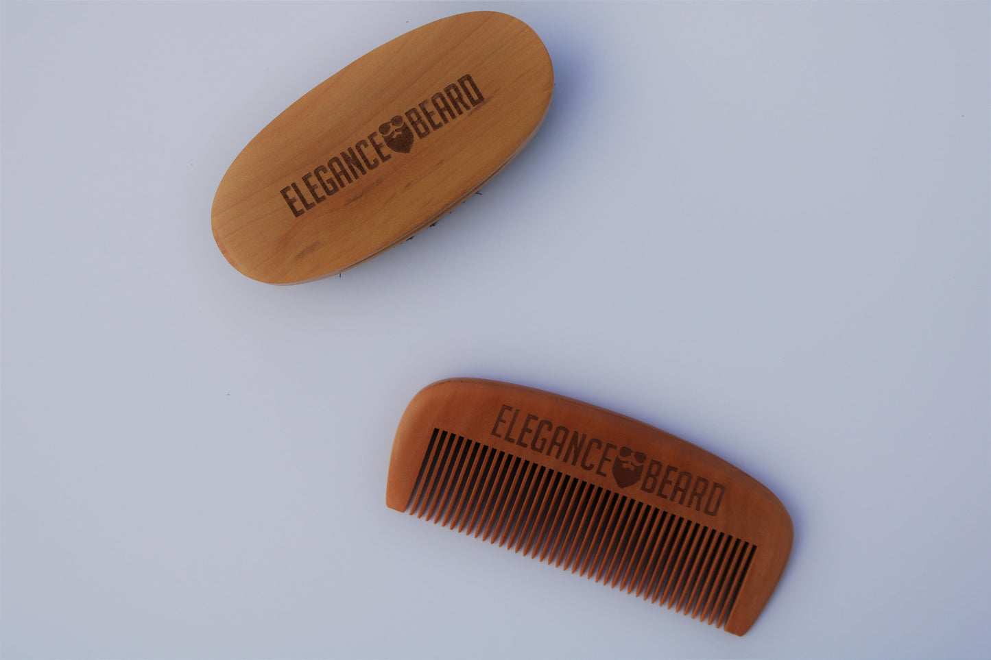 Vegan Beard Brush + Wooden Beard Comb